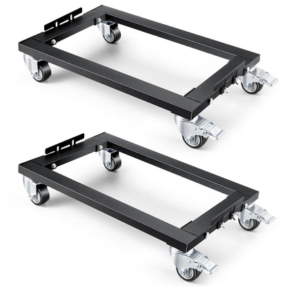 KEDSUM Industrial Mover Dolly 2200LBS × 2Pack, Sturdy Steel Frame Heavy Duty Appliance Dolly, 31 in. x 17 in for Building Material Handling & Moving Heavy Furniture with Ease