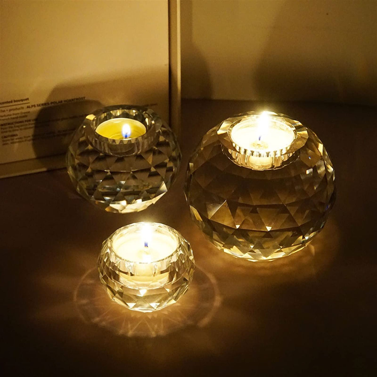 Candle Sconces Modern Simple Glass Candlestick Small Decorative Candlestick Holder Table Decoration Candle Stand/Display Candelabra (Size : L)