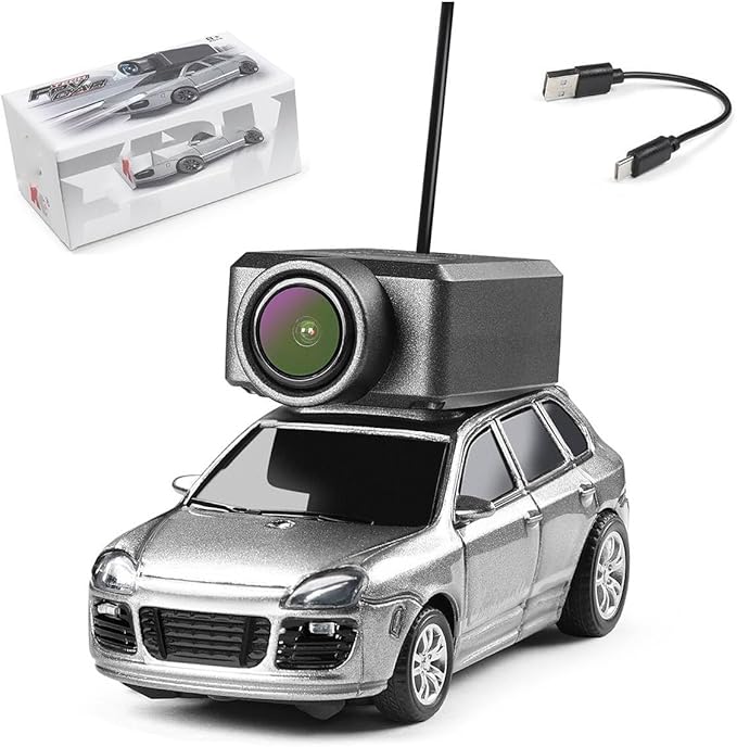Aetheria WL Mini RC Car with HD FPV Camera 1/64 Remote Control Car FPV RC Drift Cars with LED Ambient Lights &amp Interactive Controls &amp 3-Speed Modes Gift for Adult (Grey)