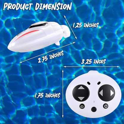 PowerTRC Mini Remote Control Boat RC Boat 360 Rotating 2.4 G Build in Rechargeable Battery Lake Swimming Pools Bathtubs Stunt Remote Control Boats