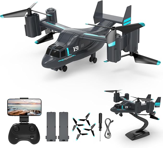 LM19-A Drone with HD Camera for Beginners WiFi Live Video Remote Control Airplane Easy &amp Ready to Fly RC Plane RC Quadcopter Gift Toy for Boys Girls age 14&amp Adults 2 Batteries (LM19-A RC