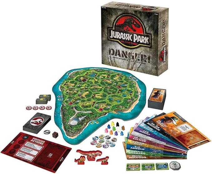 Ravensburger Jurassic Park Danger - Immersive Adventure Strategy Board Game for Families Kids and Adults Age 10 Years Up - 2 to 5 Players