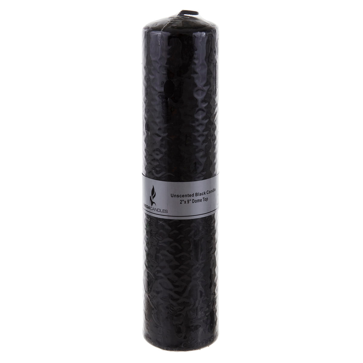 Mega Candles 1 pc Unscented Dome Top Black Pillar Candles, Pressed Premium Wax Candle 2 Inch x 9 Inch, Home Décor, Weddings, Parties, Festivities, Occasions, Florists, Events, Prayers, Memorials