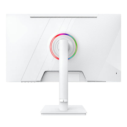CRUA 27" Gaming Monitor, 144Hz 4K UHD(3840*2160P) IPS Screen, Supports Height/Pivot/Rotating/Tilt Adjustable Vertical Monitor, AMD Freesync, 120% sRGB, Built-in Speakers, Wall Mountable Installs-White