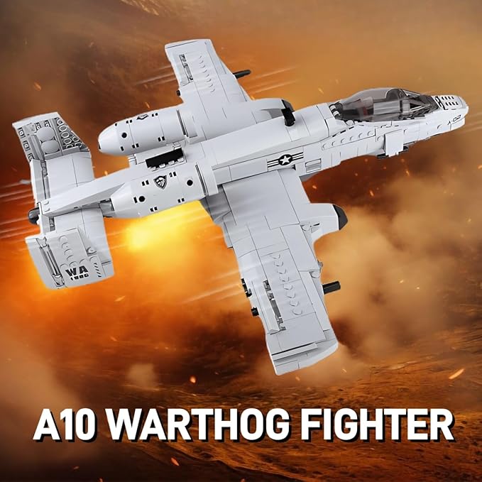 MEOA A10 Warthog Plane Building Toys 961PCS WW2 Fighter Jet Building Blocks Set Air Force Airplane Model Kits Bricks Toy Gifts for Adults