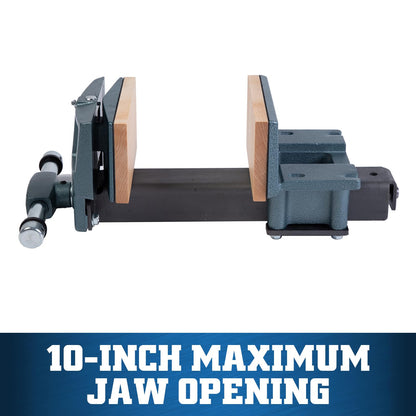 Wilton Woodworking Vise, 4" x 7" Jaw, 10" Max Jaw Opening, Rapid-Action (Model 78A)