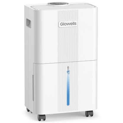 1600 Sq.ft Dehumidifiers for Home, Glowells 21 Pints Dehumidifier with Drain Hose for Basement, Smart Humidity Control Moisture Removal, 3 Operation Modes for RV, Bathroom, Bedroom