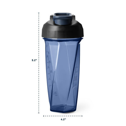 YETI Yonder Helimix Vortex Blender Shaker Bottle Holds up to 27oz | No Blending Ball or Whisk | USA Made | Portable Pre Workout Whey Protein Drink Shaker Cup | Dishwasher Safe, Charcoal