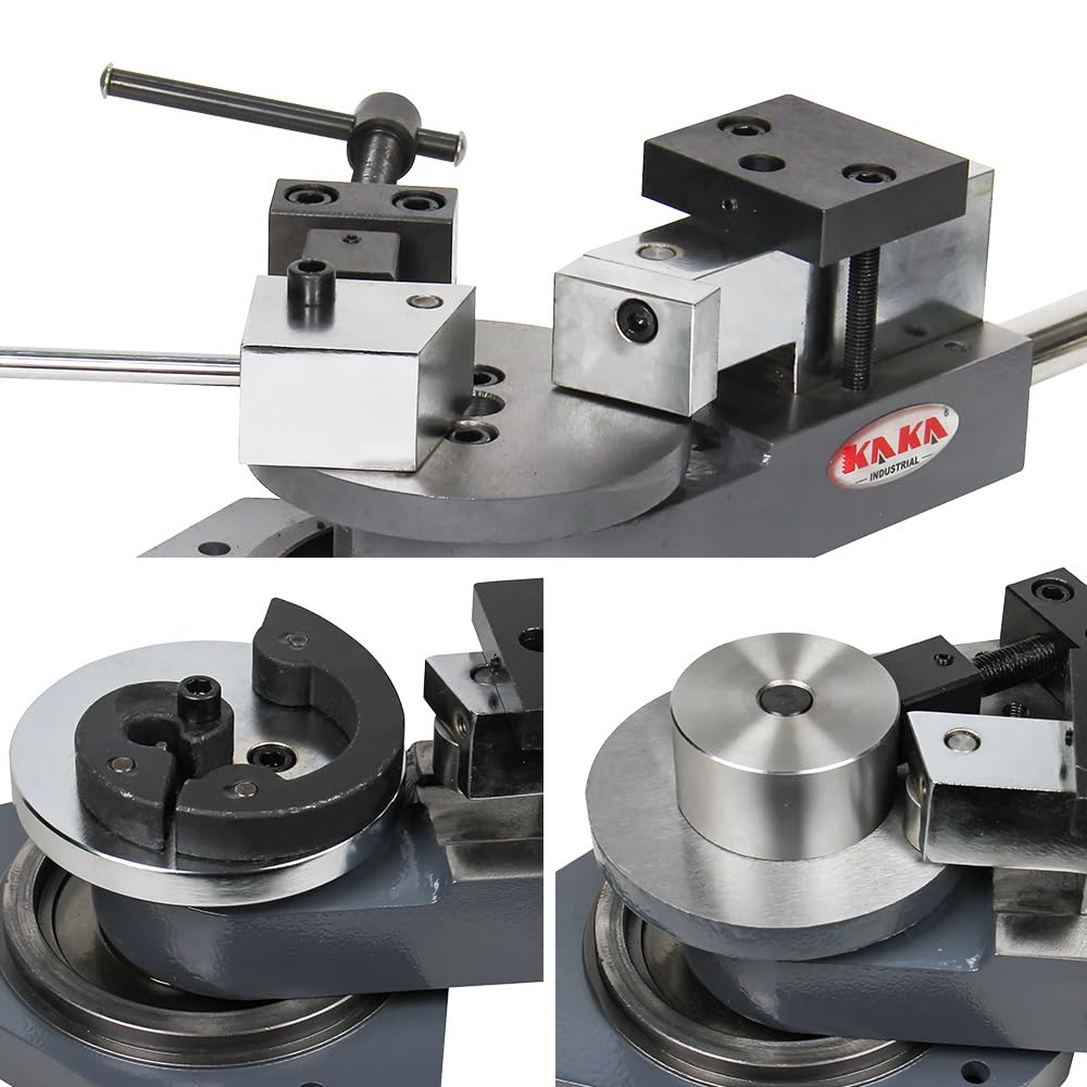 KAKA INDUSTRIAL Flat Bar Bender,Zinc-Plated Mold for Anti-Rust & Smooth Finish, Bends Flat Steel (1.18"x0.394"), Round Steel (0.59"), Square Steel (0.511"), Scroll, Radius, Angle SBG-40
