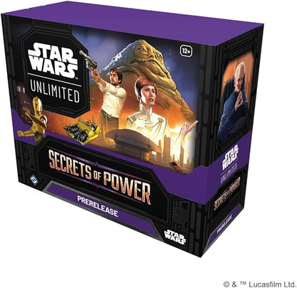 Asmodee Star Wars: Unlimited TCG Secrets of Power PRERELEASE Box - 6 Booster Packs Exclusive Chancellor Palpatine &amp Padmé Amidala Promo Cards Ages 12+ 2+ Players 20 Minute Playtime
