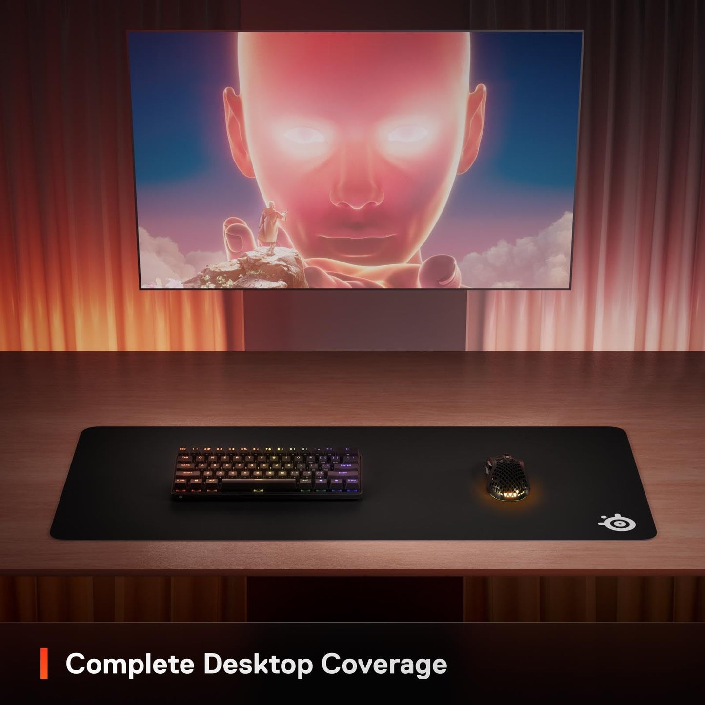SteelSeries QcK XXL Gaming Mouse Pad – XXL Fabric – Perfect Movement Tracking and Stability – Esports Pad – Non-Slip – Full Desk Surface Use