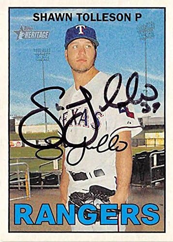 Sports Memorabilia Autograph Warehouse 344695 Shawn Tolleson Autographed Baseball Card - Texas Rangers 2016 Topps Heritage No. 199