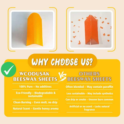 WcoDusak Beeswax Candle Making Kit for Kids, 100% Pure Beeswax Sheet for Candle Making with 20 Colorful Sheets, 8 Press-Out Molds, Glass Candle Holders & Complete Gift Supplies Creative DIY Craft