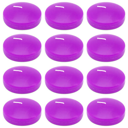 Set of 12 Purple Colored Floating Candles, Large 3 Inch Unscented Pool Water Wax Candles for Vases, Centerpieces at Wedding, Party, Holiday - 10 Hour Burn Time