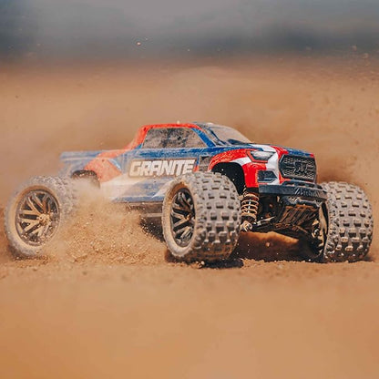 ARRMA RC Truck 1/18 Granite GROM MEGA 380 Brushed 4X4 Monster Truck RTR with Battery &amp Charger Blue ARA2102T1