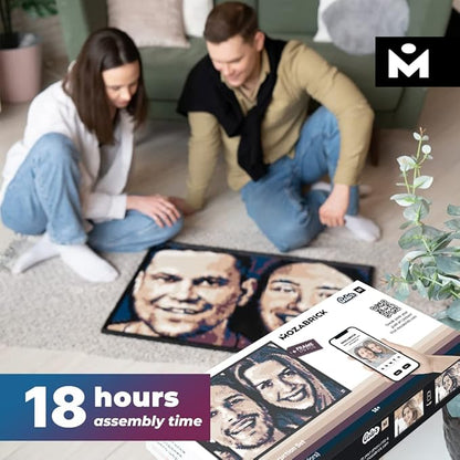 Color M Custom Photo Mosaic Building Set | DIY Craft Kit for Brick Wall Art Creation from Any Photo | Personalized Gift | Framed Building Blocks Portrait | Pixel Art Building Kit 20x30 in