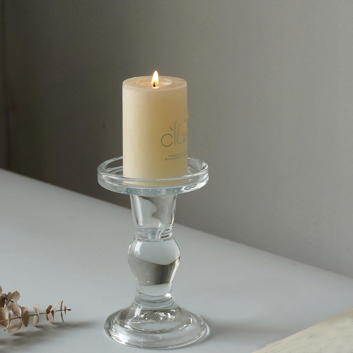 YUHUAWF Candle Holderss Glass Candle Holder, Candlelight Dinner Decoration, Aromatherapy Candle Holder Decorative Candlestick(Large)