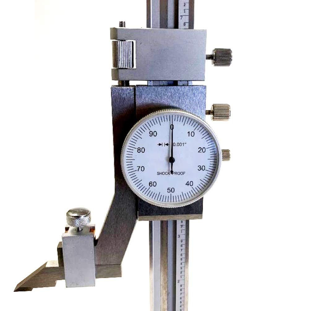 HHIP 4300-0028 Stainless Steel Dial Height Gage, 0 - 6" Size