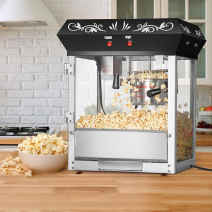 Popcorn Machine - 4oz Popper with Stainless-steel Kettle, Heated Warming Light, and Old Maids Drawer by Great Northern Popcorn (Red)