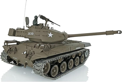 Heng Long Walker Bulldog 1/16 7.0 Upgraded RTR RC Tank with 3839 Smoke Generator Metal Tracks 340 Rotating Turret and Infrared Combat BB Shooting Airsoft Function