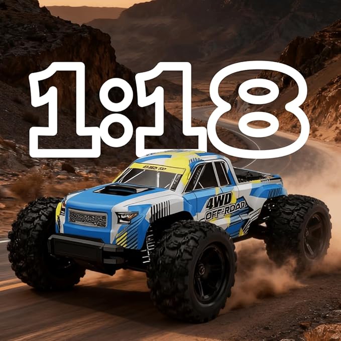 Mjx Hyper go High Speed 4WD Electric Vehicle with 2.4 GHz Remote Control 4X4 Waterproof Off-Road Truck with Two Rechargeable Batteries and Two car Bodies1/18 Scale All Terrain RC Cars 35km/h