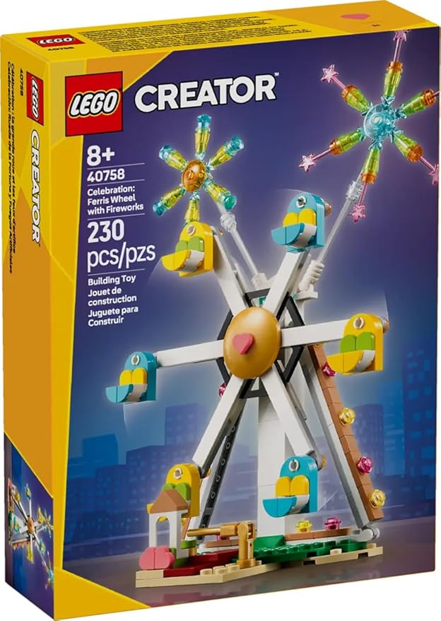 LEGO Creator Celebration Ferris Wheel with Fireworks Building Set 40758 230 Pieces