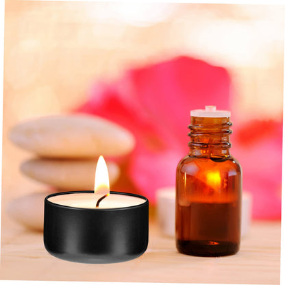 NUOBESTY 12pcs Metal Candle Tins Round Travel Containers for DIY Candles Solid Scented Aromatherapy Storage Portable and Lightweight for Travel Use