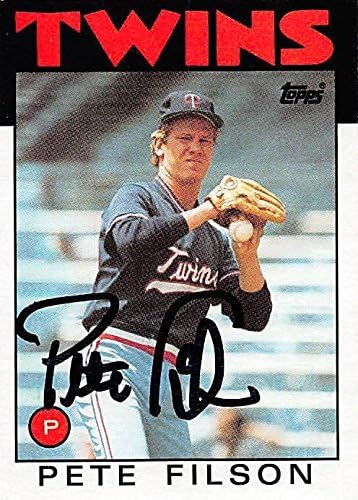 Sports Memorabilia Autograph Warehouse 245290 Pete Filson Autographed Baseball Card - Minnesota Twins 1986 Topps - No. 122