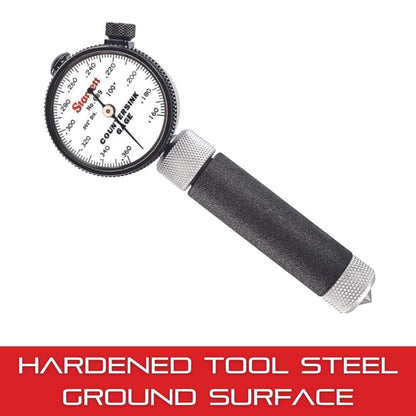 Starrett Inch Reading Dial Indicator Countersink Gage - for 100 Degree Countersinks - .160-.360" Range, .002" Graduation - 689-2Z