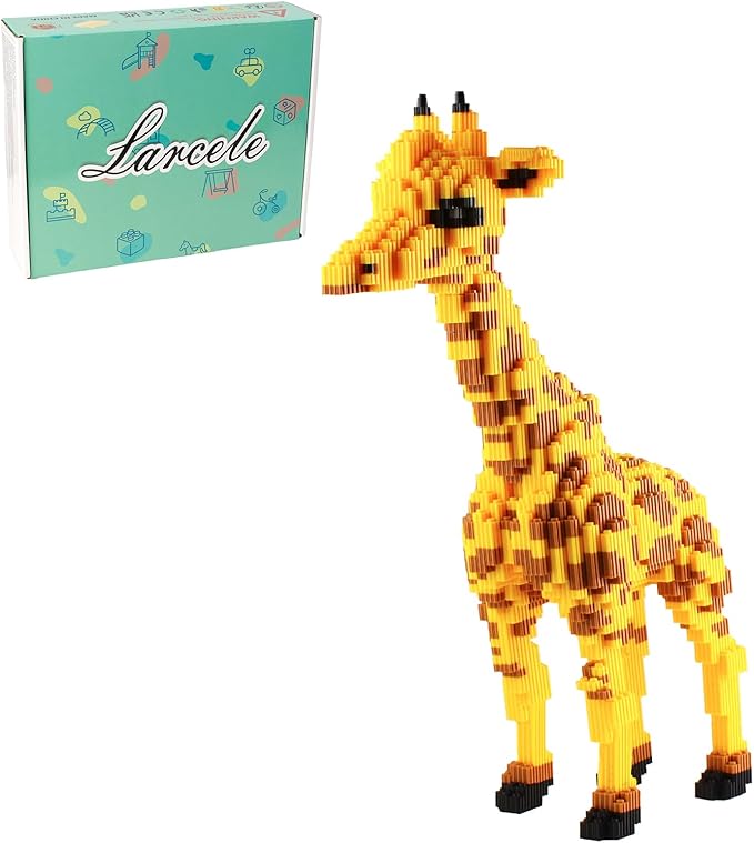 Larcele Micro Giraffe Building Blocks Animal Mini Building Toy Bricks4737 Pieces KLJM-02 (Model 2841)