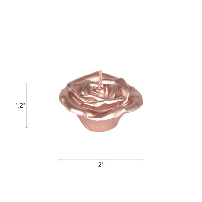 Mega Candles 12 pcs Unscented Rose Petals Flower Rose Gold Floating Candles, Hand Poured Wax Candle 2 Inch Diameter, Home Décor, Wedding Centerpieces, Holidays, Occasions, Events, Festivities