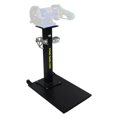 Trick-Tools Versa-Mount Heavy-Duty Mobile Mobile Vise and Bench Grinder Stand with Accessory Hangers, Made in the USA