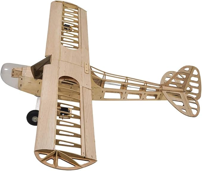 Viloga RC Balsa Airplane Kit Piper Cub J3 Laser Cut 46 Wooden Model Airplanes Kits to Build for Adults DIY Unassembled RC Plane for Hobby Fly (KIT Only)