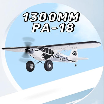 Fms Rc Planes for Adults Remote Control Airplane 1300MM (52) Piper PA-18 Super CUB with Reflex V3 6 Channel Hobby Rc Airplanes for Beginners PNP