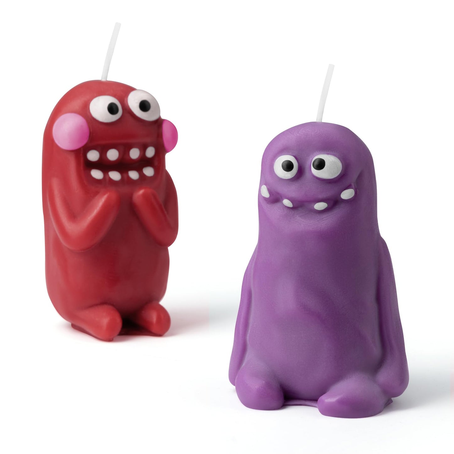 Cute Funny Clay Creature Candles with Natural Scents (Lavender & Rose Ebony), Novelty Home Decor Gifts for Holidays, Birthdays, Party Favors, Natural Soy Wax, Relaxation and Mood Enhancement