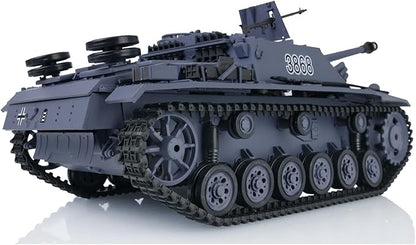TOUCAN RC HOBBY 2.4G Henglong 1/16 Scale 7.0 Plastic German Stug III RTR RC Tank Model 3868