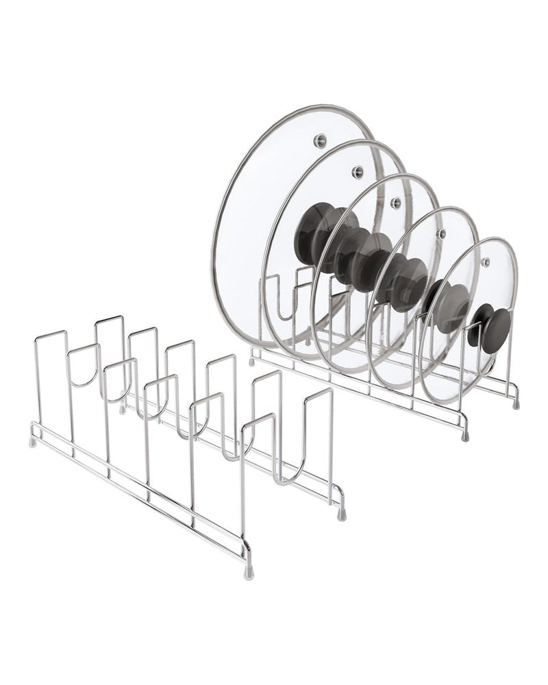 YQh 2 pack, pot cover rack, cutting board rack, kitchen cabinet or counter baking tray storage box, suitable for baking tray, cutting board, Frying pan, tray, reusable containers and covers