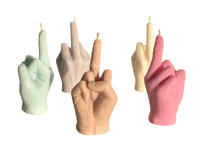 Middle Finger Candle, Homemade soy candle, Hand Fuck Candle, Teen Room Decor Candle, Funny Aeshetic Candle, Hippie Candle (White, PALO SANTO)
