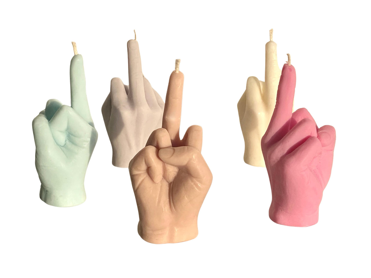 Middle Finger Candle, Homemade soy candle, Hand Fuck Candle, Teen Room Decor Candle, Funny Aeshetic Candle, Hippie Candle (Light Blue, GREEN TEA)