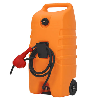 Garvee 15 gal Gas Caddy, 57L Portable Fuel Tank and Fuel Transfer Pump with 10-Foot Hose for Lawn Mower, Farm, Marine, and Home Use