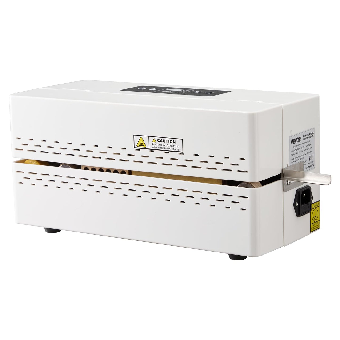 VEVOR Continuous Sealing Machine, 0.32-0.47 in Seal Width, Automatic Continuous Band Sealer with Digital Temperature Control, Automatic Shutdown, Heat Sealing Machine for 0.002-0.0.008 in Plastic Bags