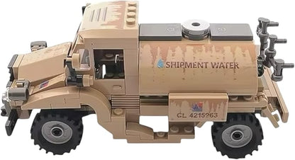General Jim's Military Brick Building Set - WW2 Army Water Tanker Truck Vehicle Building Blocks Model Perfect for World War 2 and Brick Enthusiasts Including All Building Levels