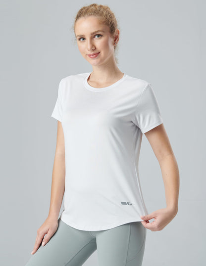 5 Pack: Women's Dry Fit Short Sleeve T Shirts, Athletic Workout Tee Tops for Gym Yoga Running (Set 3, Medium)