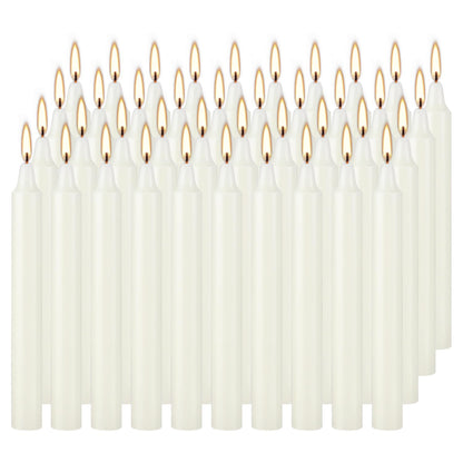 AYIQIW 4 Inch Tall 40 Pack Ivory Candles Mini Unscented Taper Candles for Christmas,Household, Wedding, Rituals, Prayer, Birthdays, Meditation, Altar,Party and Home Décor Candlesticks