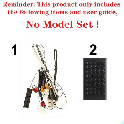 LED Light Set Compatible with Lego 10337 Lamborghini Countach 5000 Quattrovalvole Icons Building Blocks Model - Model Set NOT Included