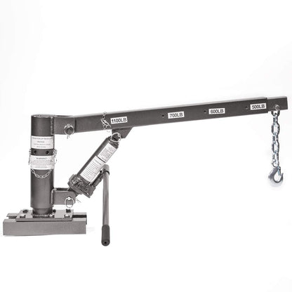 Stark USA 1/2 Ton Capacity Pickup Truck Extra Hoist Lift Load Jib Crane Telescopic Boom 1,100 LBS Extension Lock Position Swivel Base Mounted
