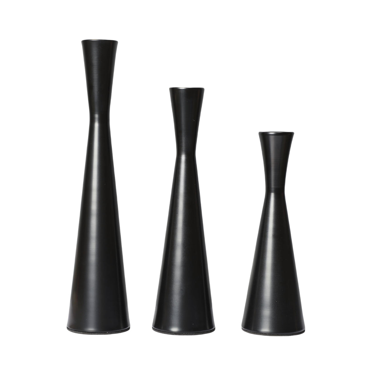 Set of 3 Taper Candle Holders Metal Candlestick Holders Table Mantel Decorative Candle Stand for Dinning,Party，Wedding,Home Decor(Matte Black)
