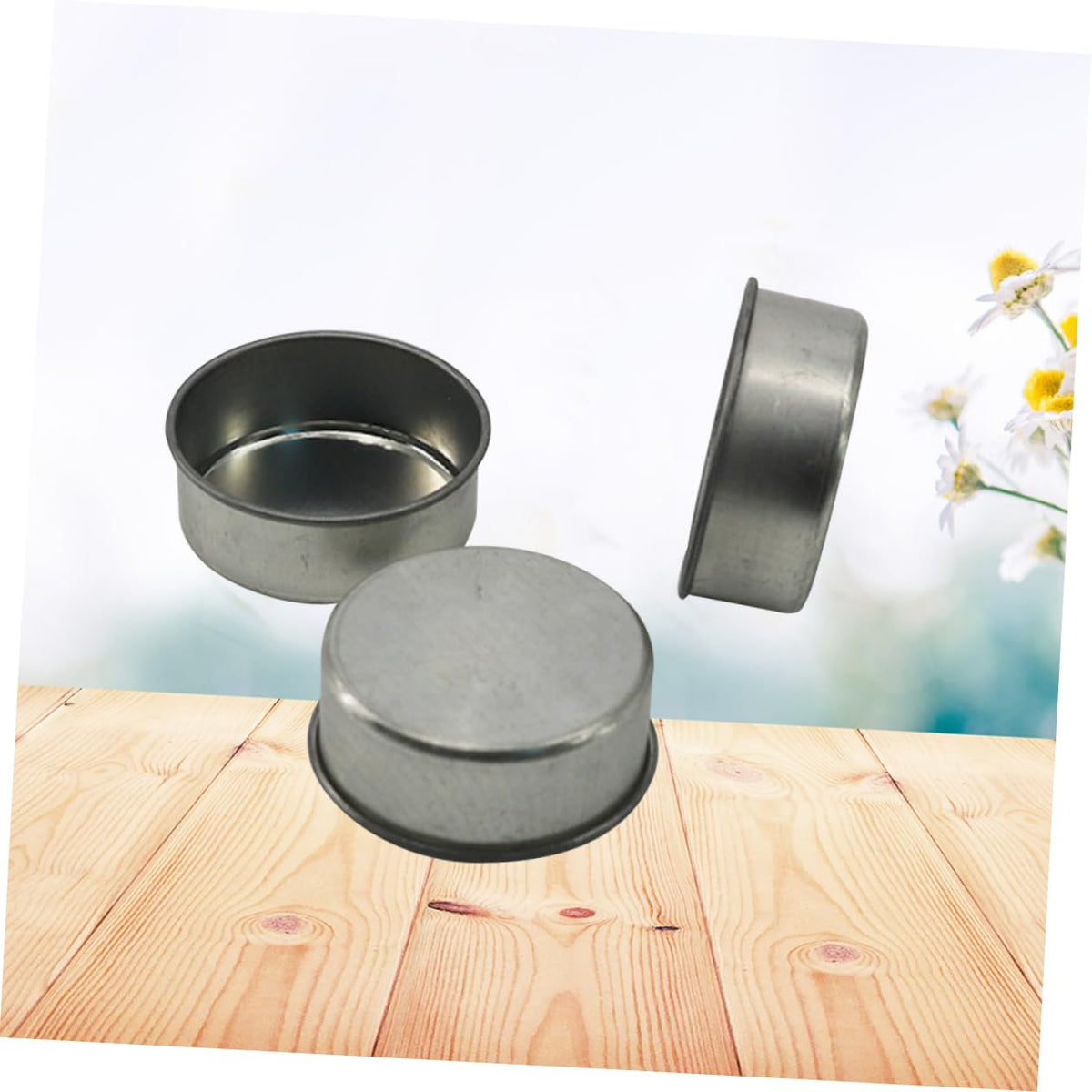 DOITOOL 10pcs Galvanized Iron Candlestick Tealight Candle Tins DIY Jars for Cosmetics