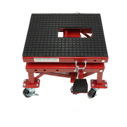 Hydraulic Motorcycle Lift Jack, 300 LBS Capacity Steel ATV Scissor Lift Jack for Motorcycles, Portable Motorcycle Lift Table