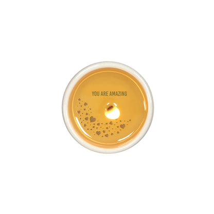 Pavilion Gift Company - Love You Bestie - 2oz Soy Wax Wax Reveal Candle Tealight Holder Best Friend Bestie Close Friend Coworker Friendship Birthday Sentimental Kind Home Decor